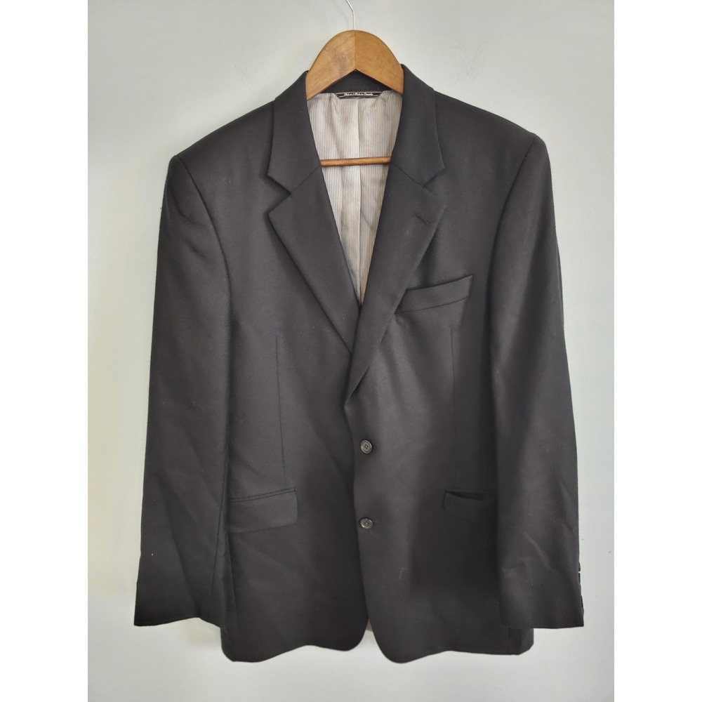 Jack Victor Montreal Loro‎ Piana 100% Cashmere Blazer Sports Coat Mens 42L Black
